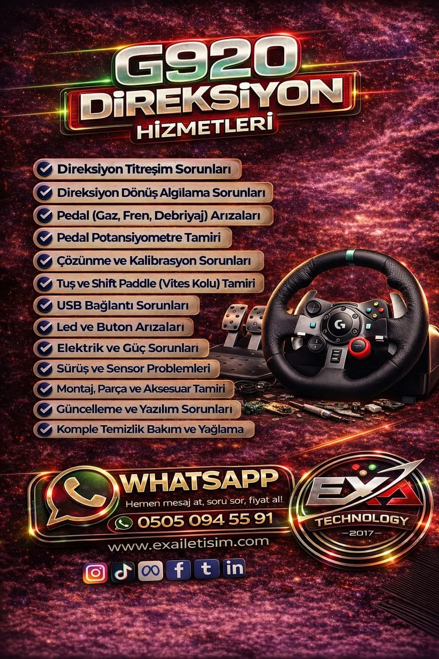 G920 direksiyon hizmetleri listesi
